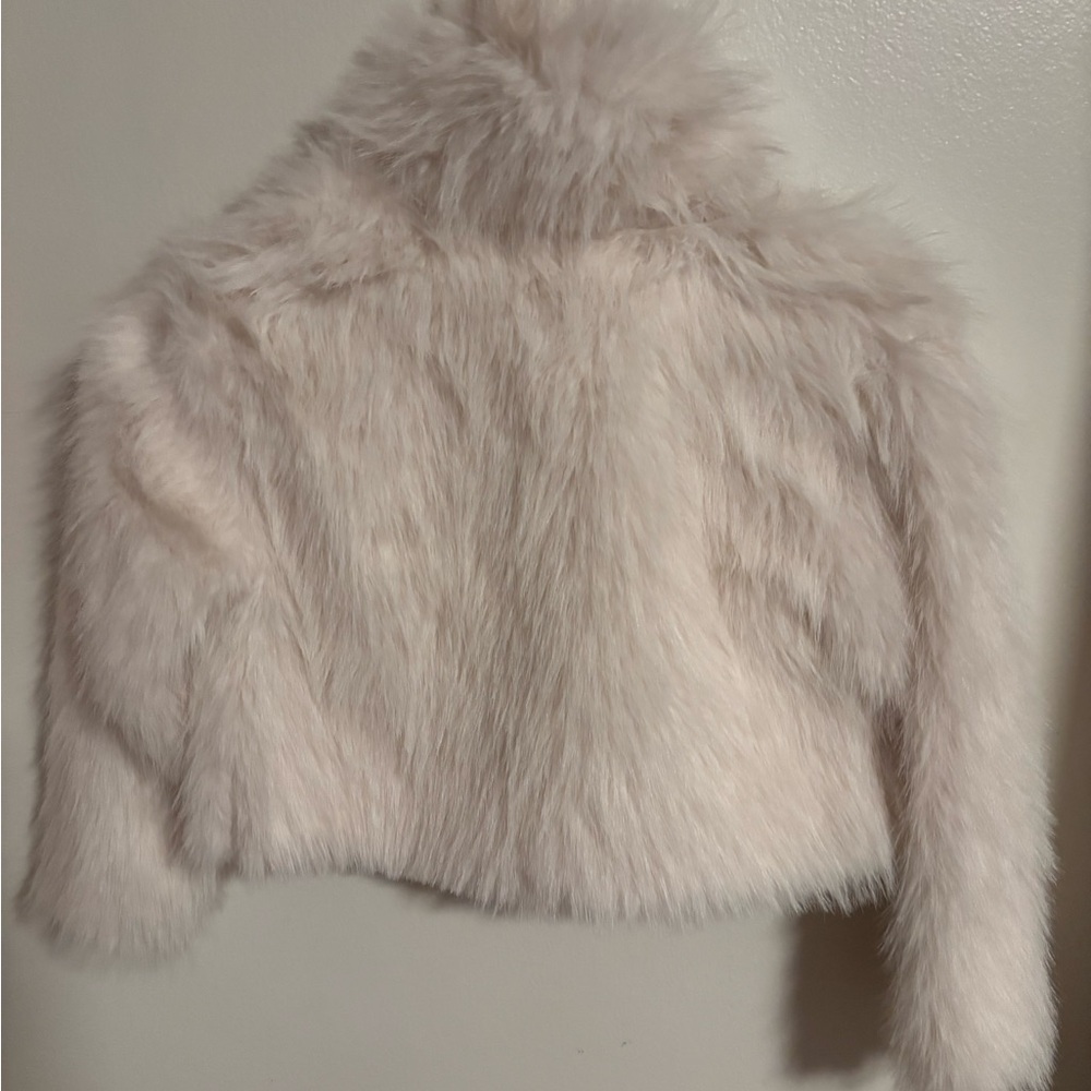 Splendid Cream Faux Fur Vest